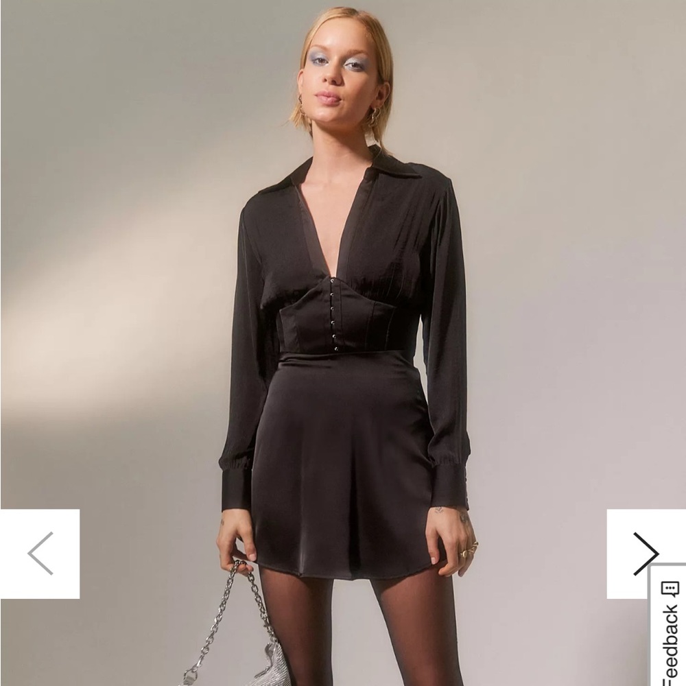 Urban Outfitters UO Phoebe Corseted Shirt Dress NWT